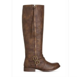 Brown shoe dazzle boots “Milay”, wide calf size 8